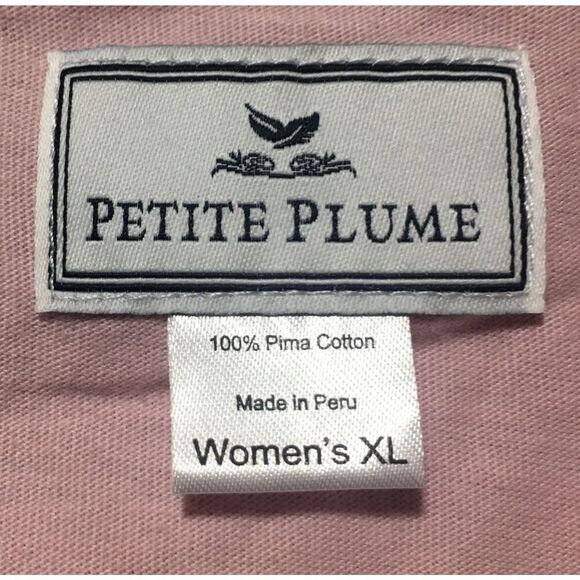 New Women's PETITE PLUME Luxe Pima Cotton Jersey Pajamas in Pink Size XL - Picture 8 of 8